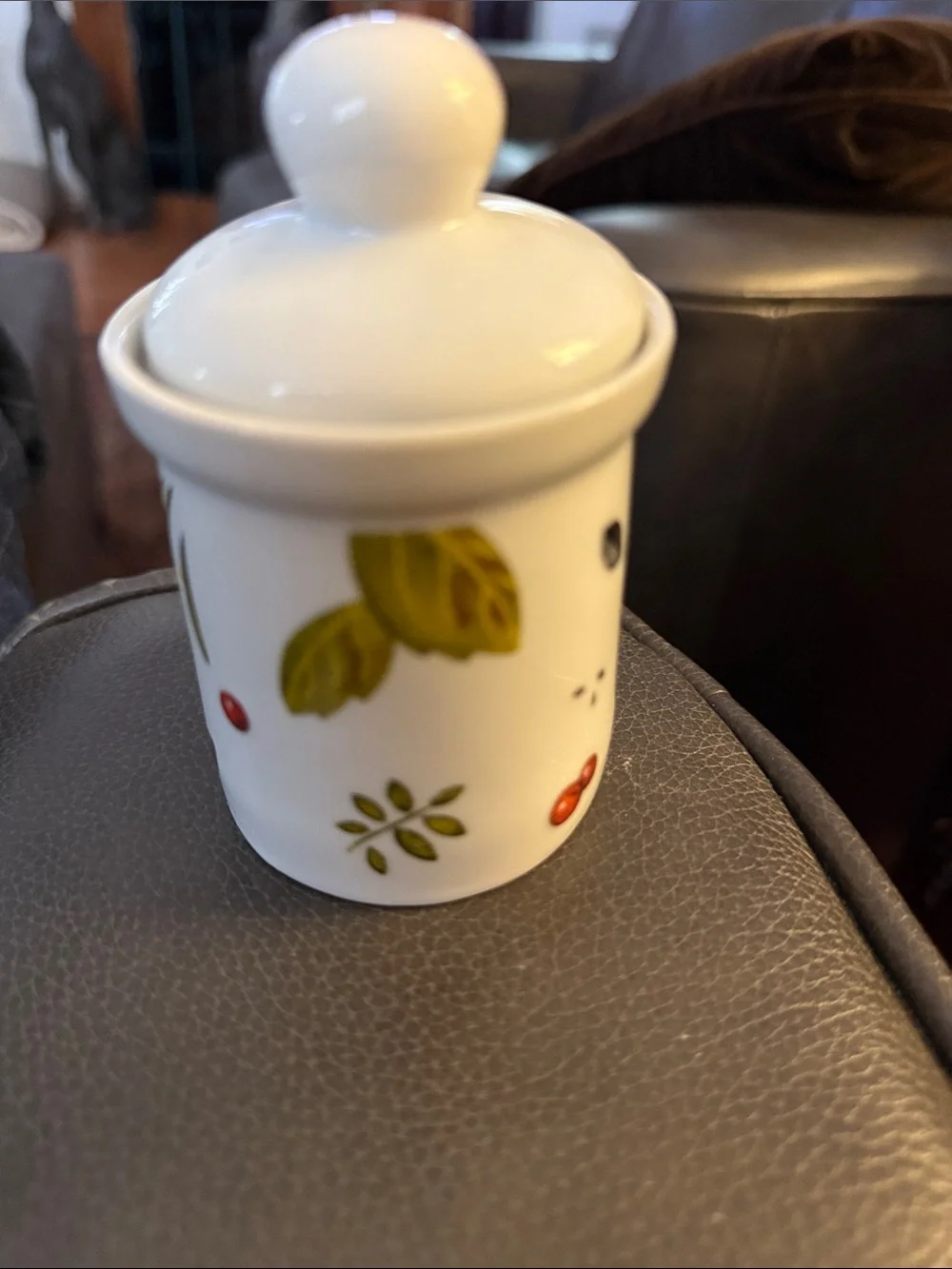 White Ceramic Spice Bottle Jar with Lid